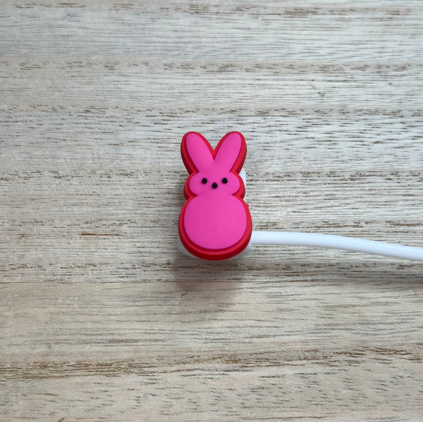 Straw Topper - Pink Peep Bunny