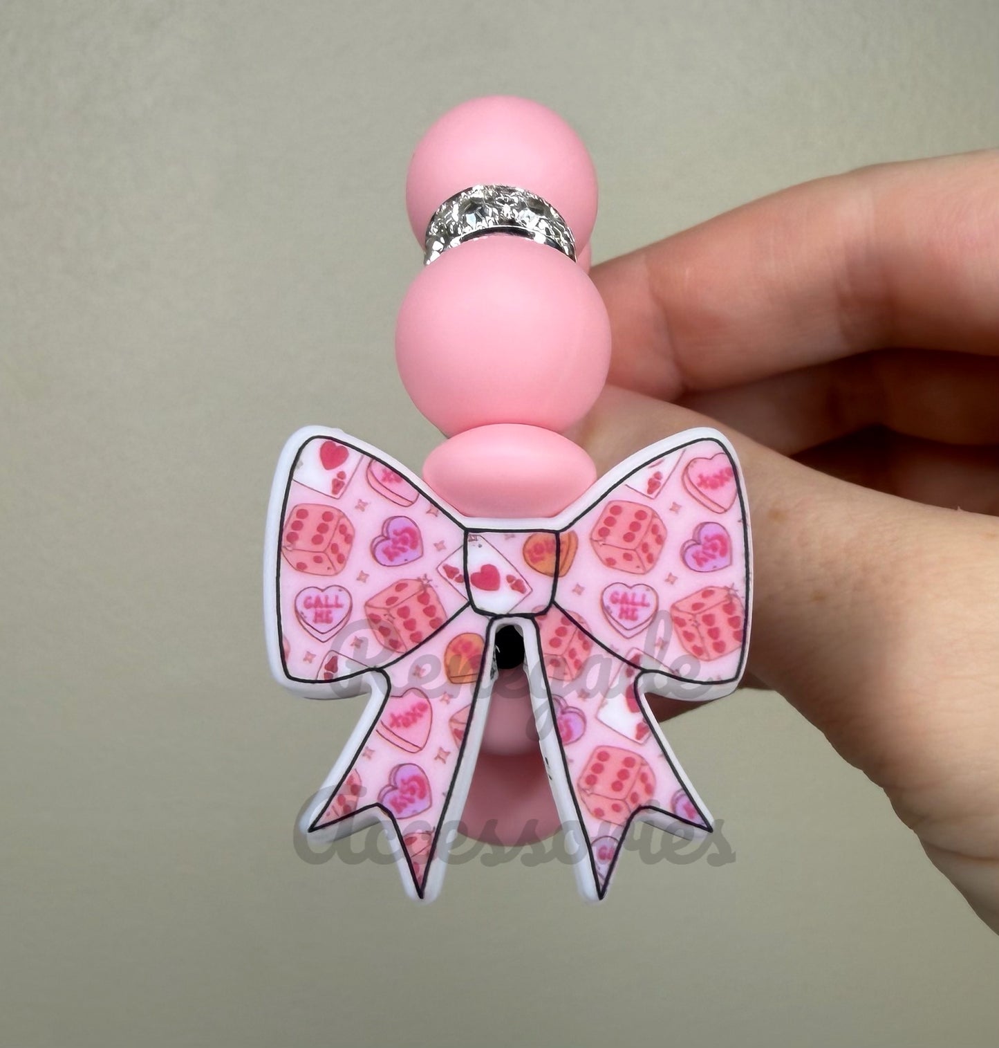 Silicone Charm - Lucky Bow