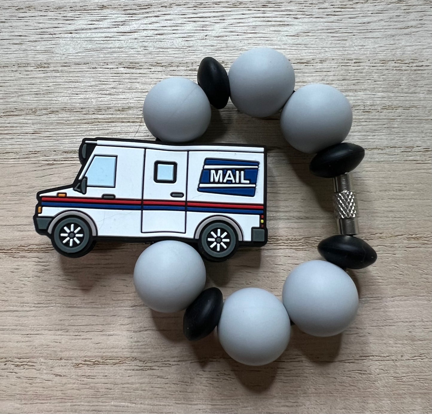 Silicone Charm - Mail Truck