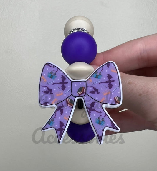 Silicone Charm - Book Dragons Bow