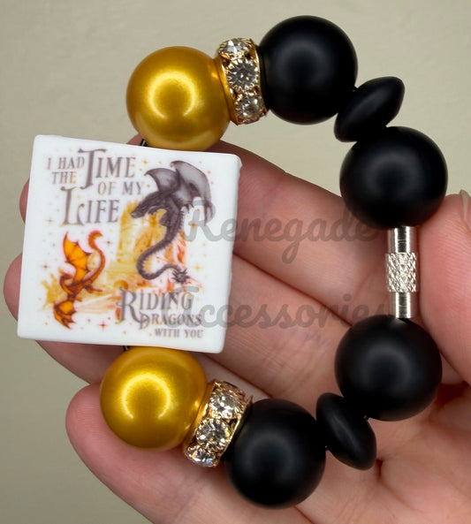 Silicone Charm - Riding Dragons With You - Fourth Wing Books