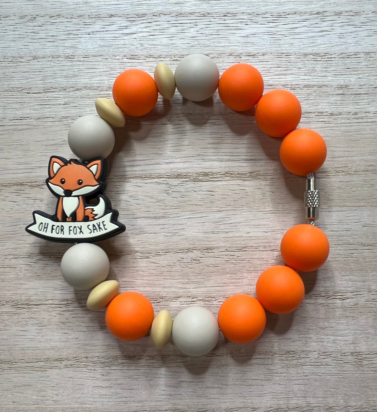 Silicone Bag Charm / Wristlet Keychain - Oh For Fox Sake