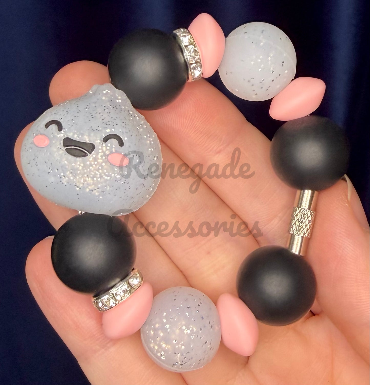 Silicone Charm - Glitter Dumpling