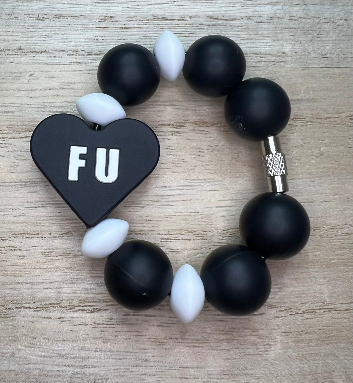 Silicone Charm - F.U Heart