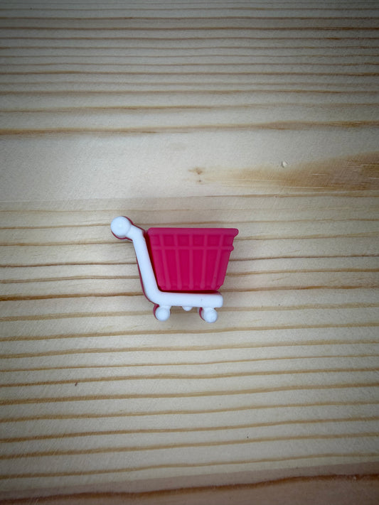 Focal Bead - Pink Shopping Cart