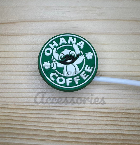 Straw Topper - Blue Alien Ohana Coffee