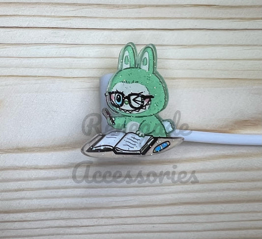 Straw Topper - Bubu Green Wink