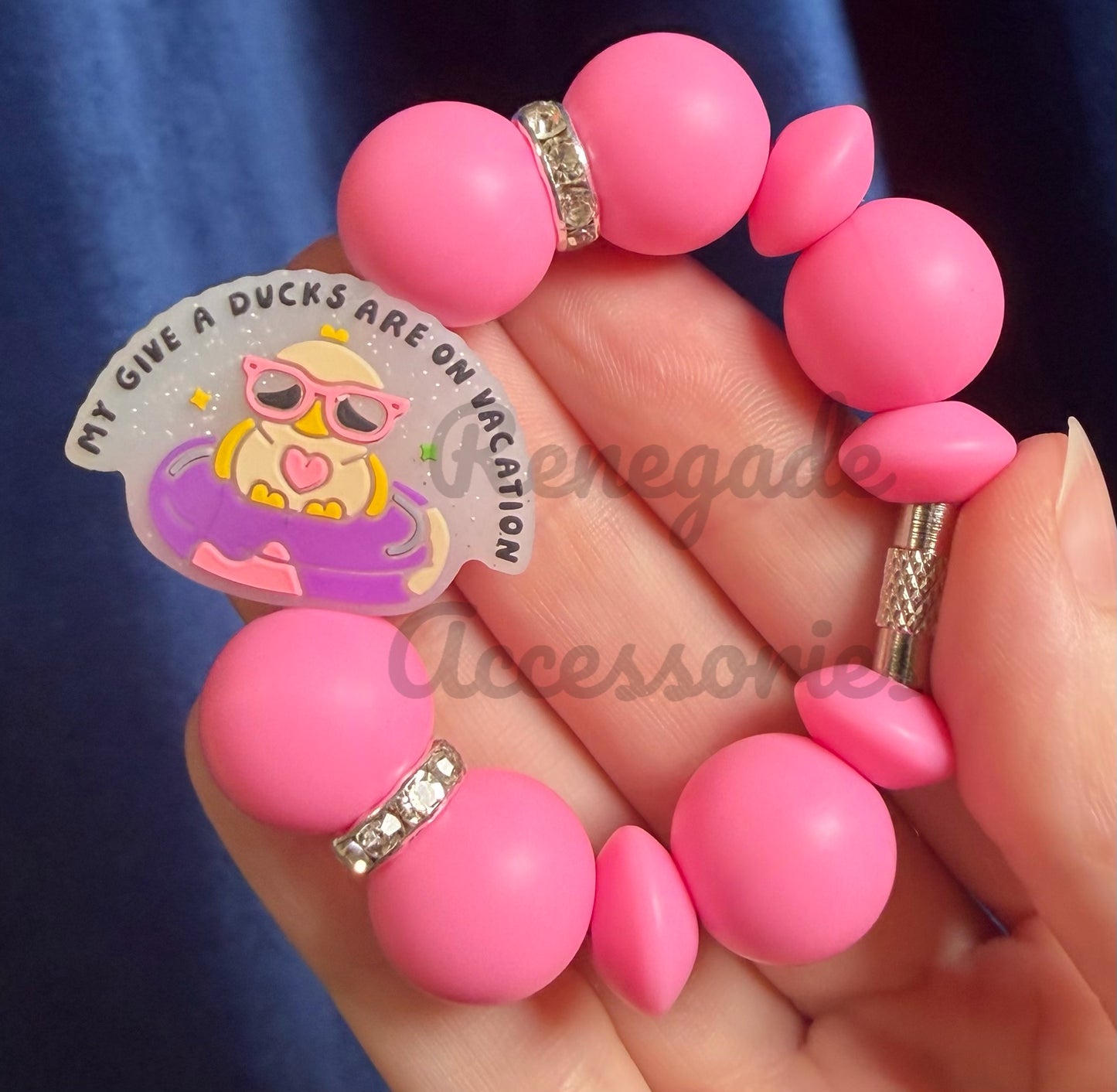 Silicone Charm - My Give A Ducks Are On Vacation