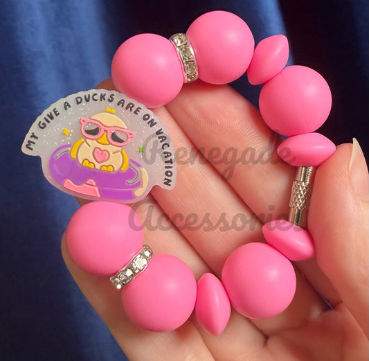 Silicone Charm - My Give A Ducks Are On Vacation