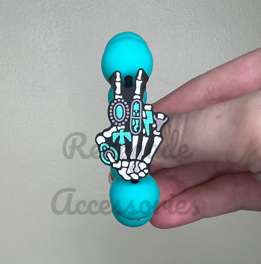 Silicone Charm - Skeleton Turquoise Jewelry