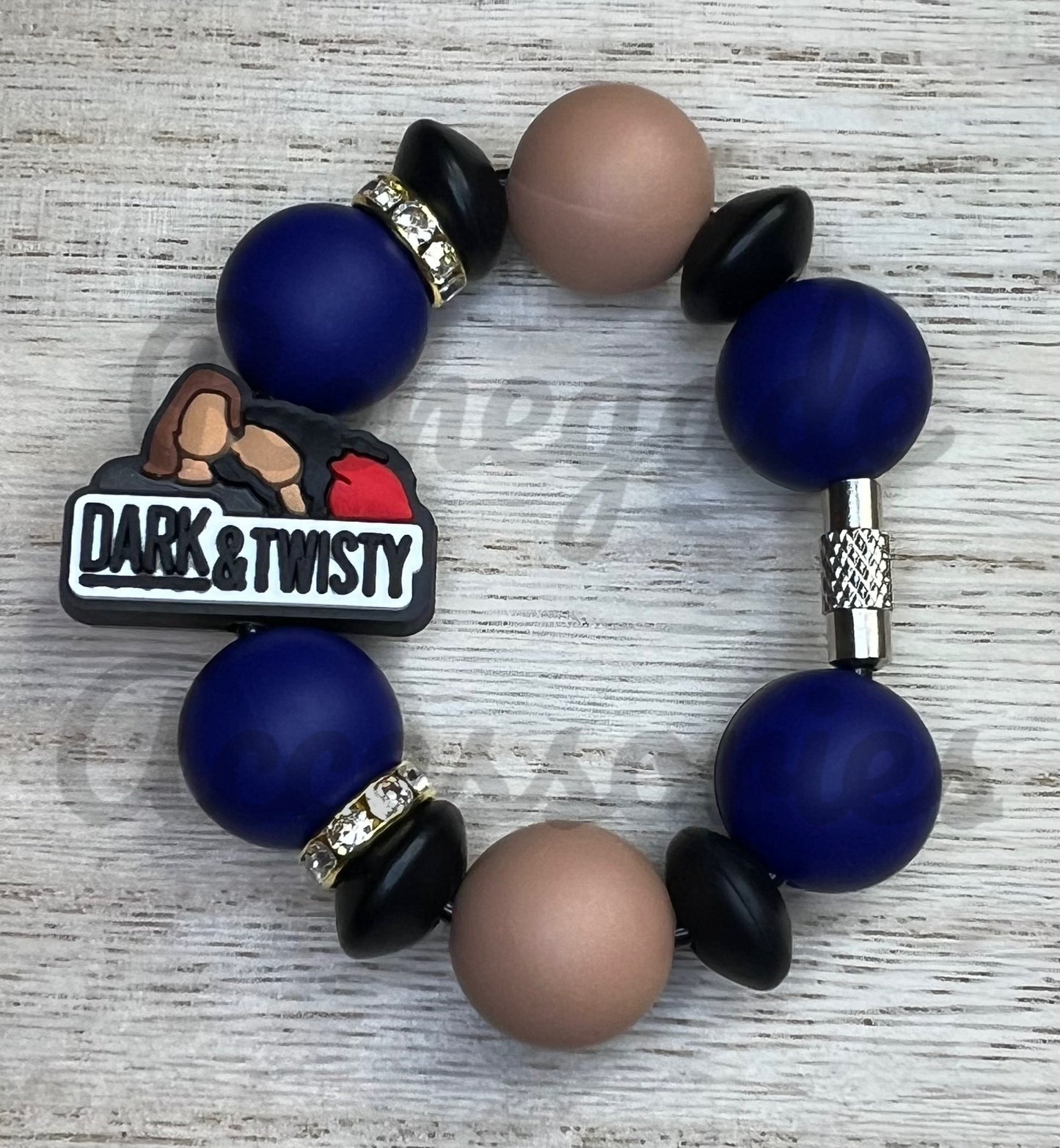 Silicone Charm - Dark & Twisty - Greys