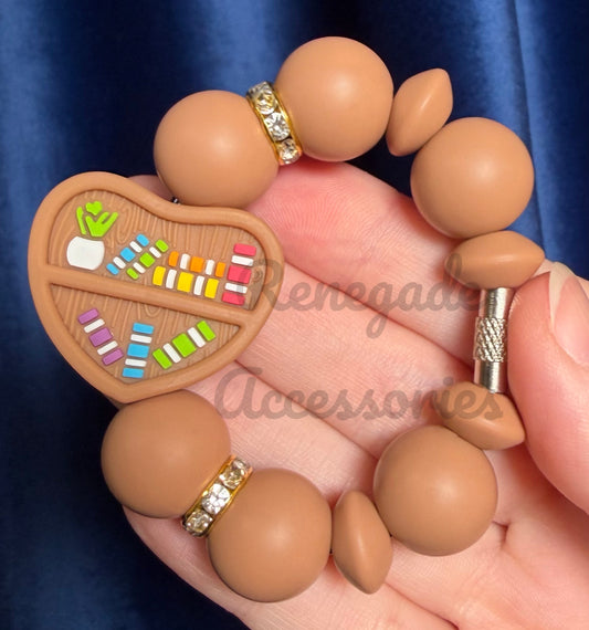 Silicone Charm - Heart Bookshelf