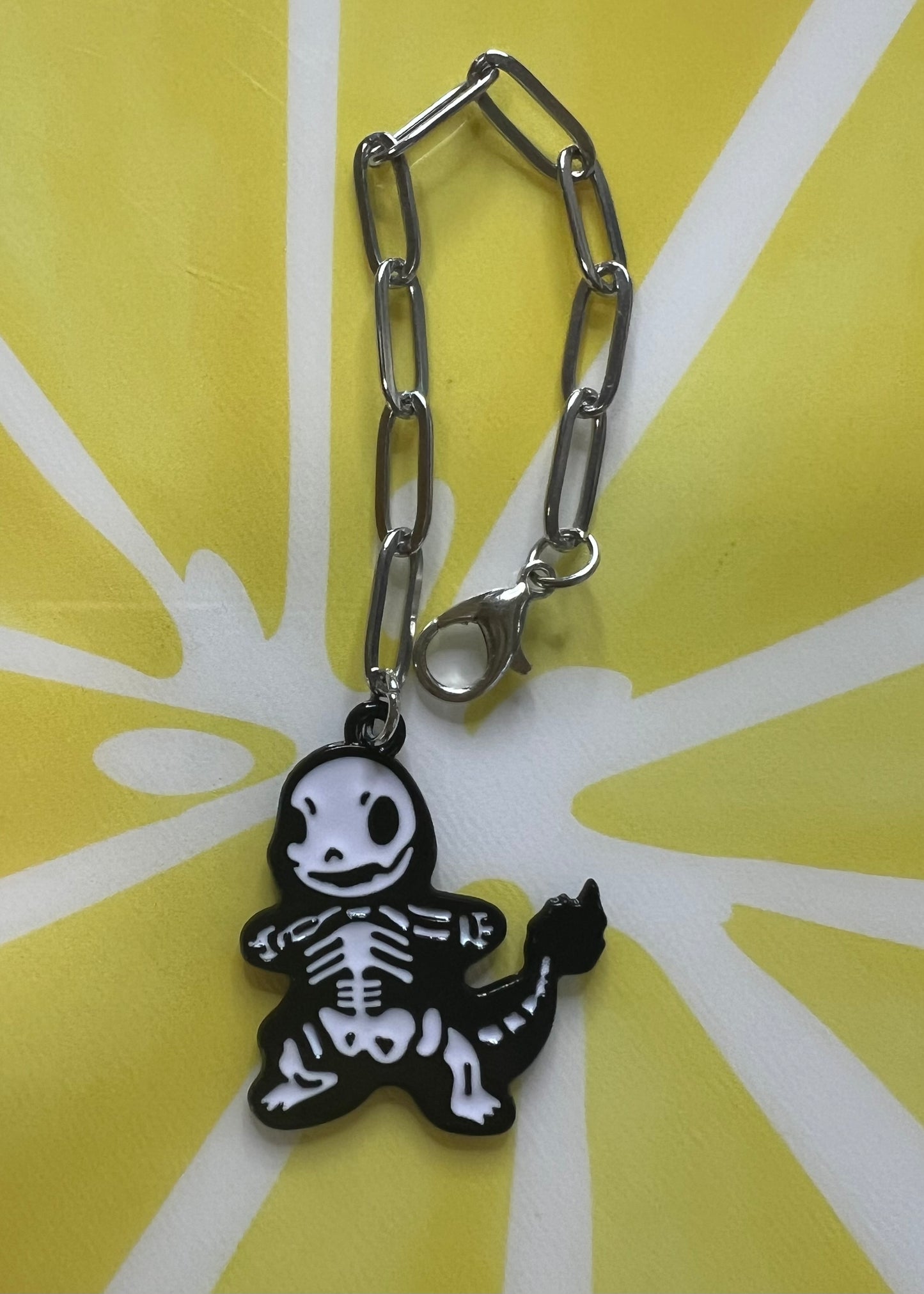 Metal Charm - Character Skeleton Silver - Trading Card