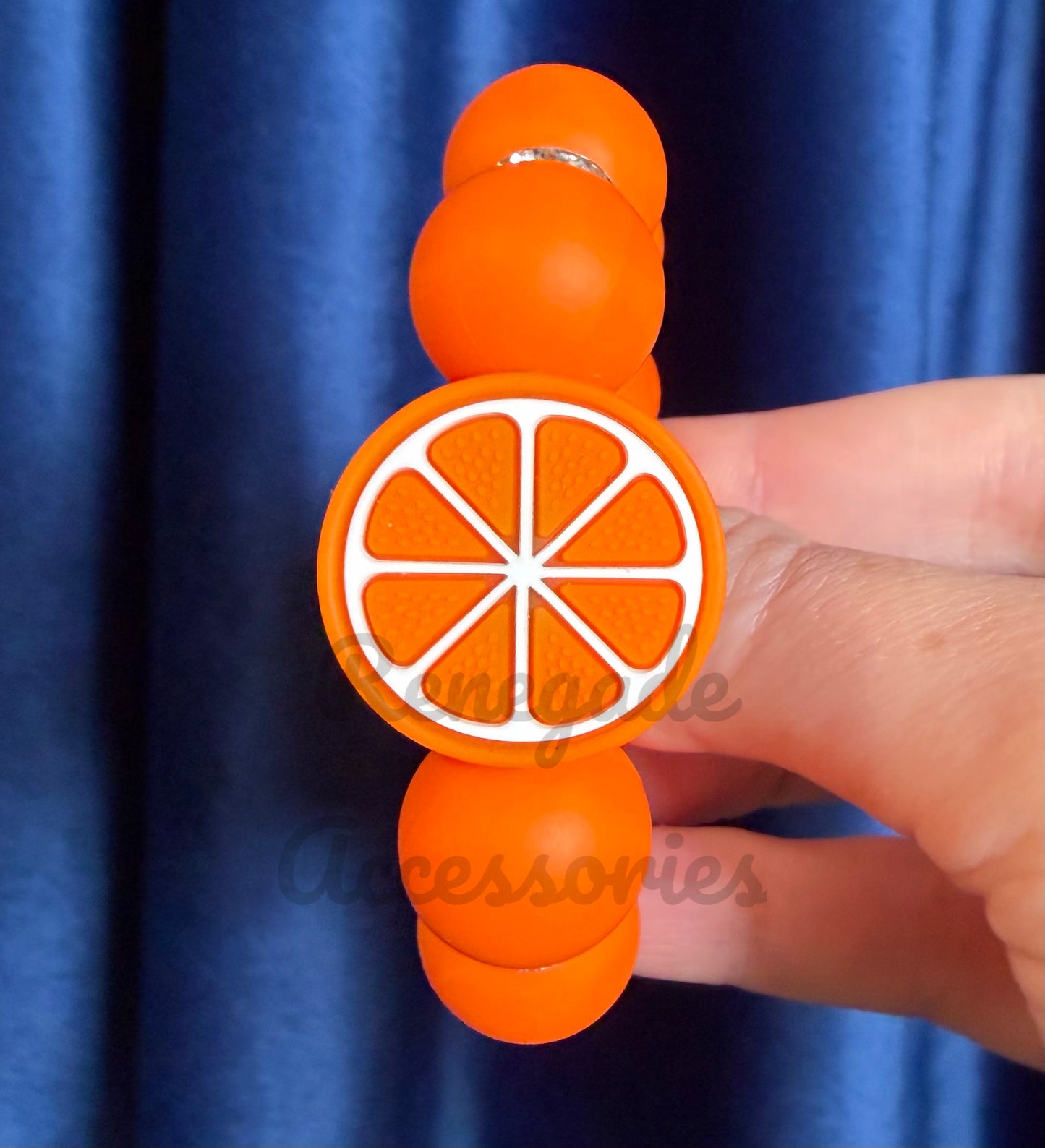 Silicone Charm - Orange Slice - Citrus