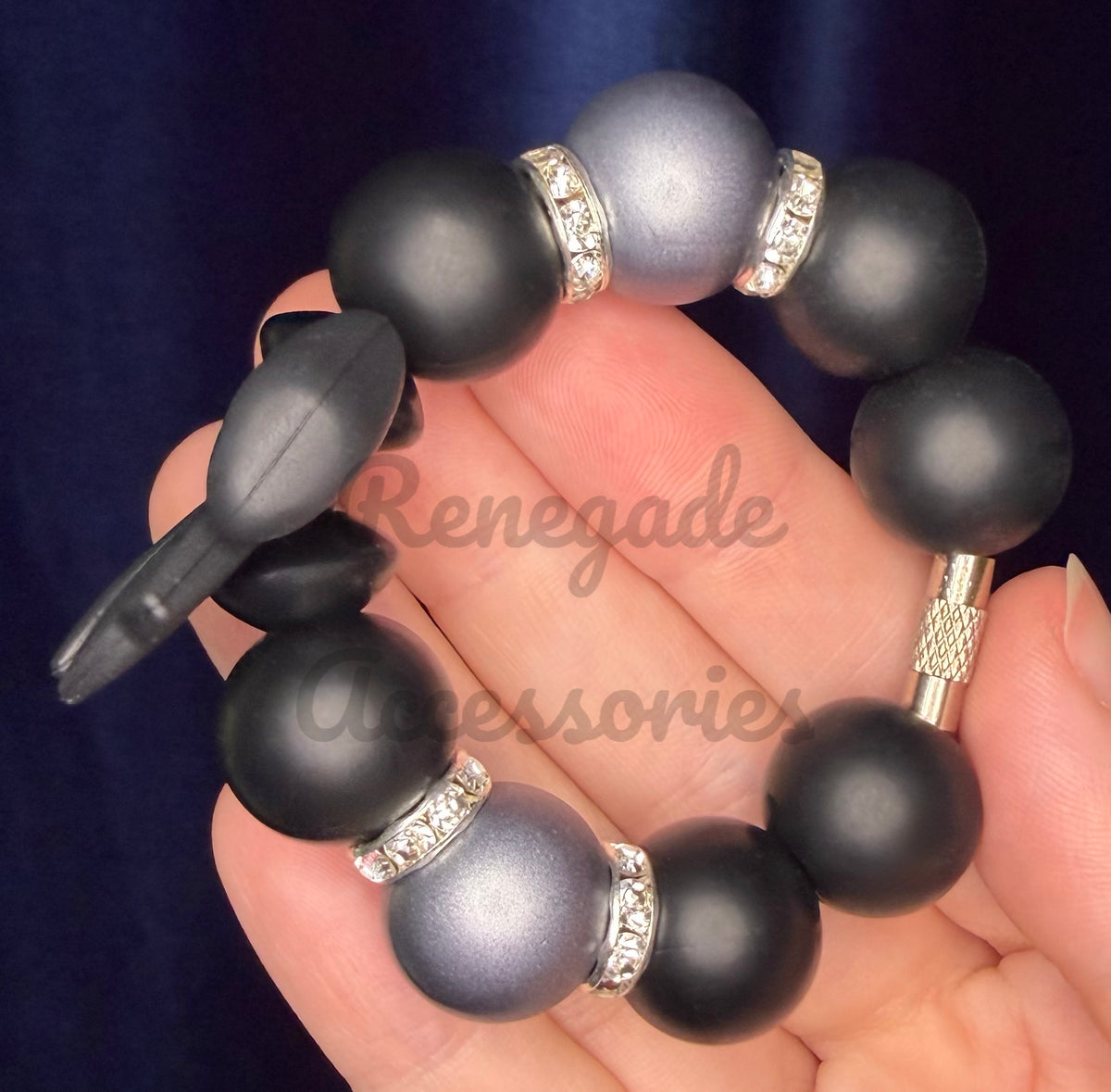 Silicone Charm - Black Bow - Viper