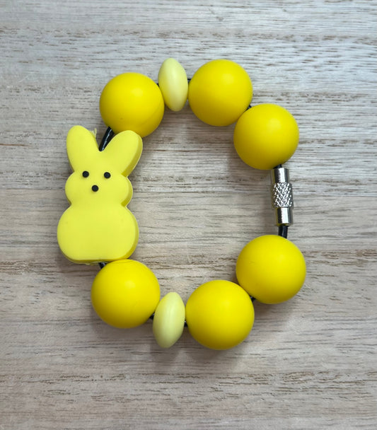 Silicone Charm - Yellow Peep Bunny