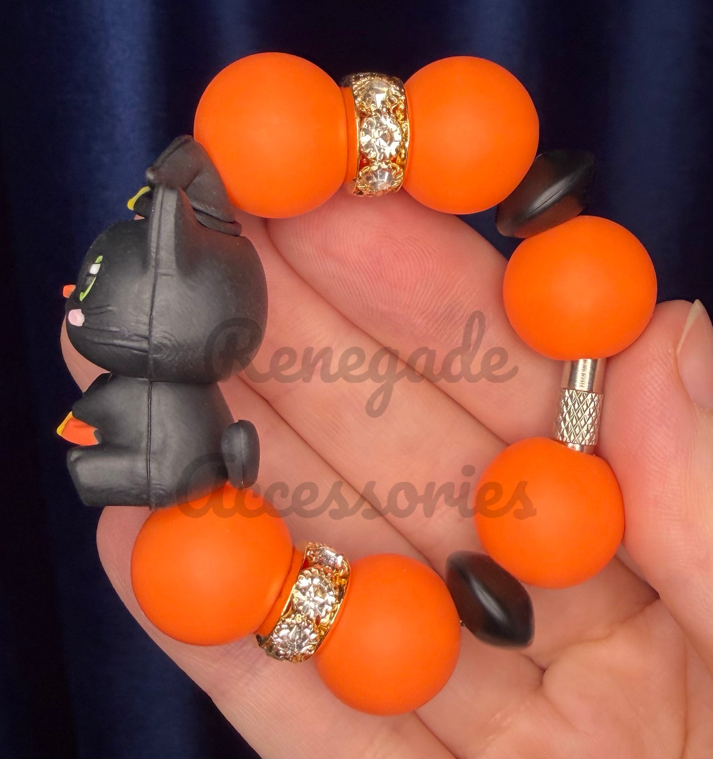 Silicone Charm - Halloween Cat