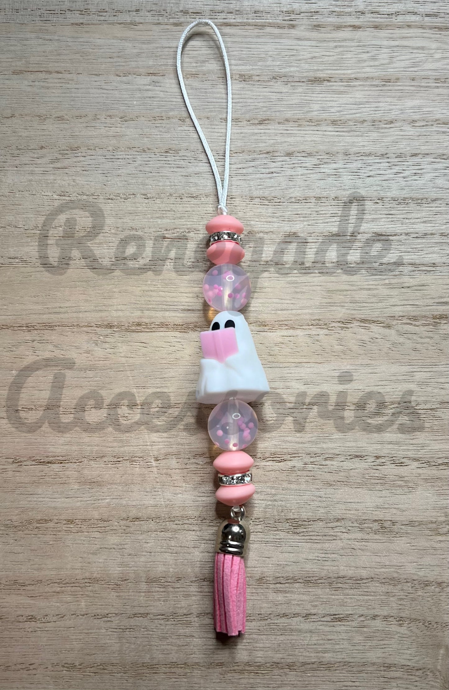 Silicone Charm - Enchanted Charms - Ghost Pink Book