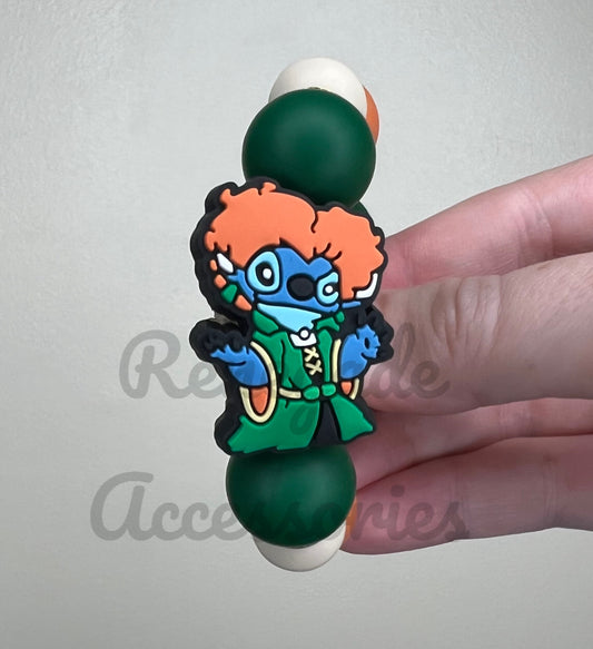 Silicone Charm - Sister Witches Blue Alien