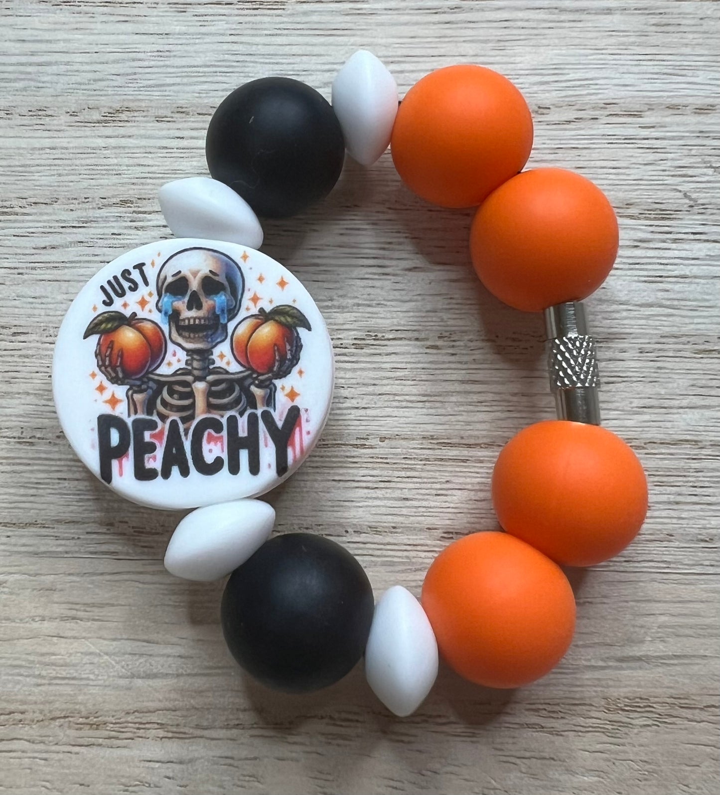 Silicone Charm - Just Peachy Skeleton - Food