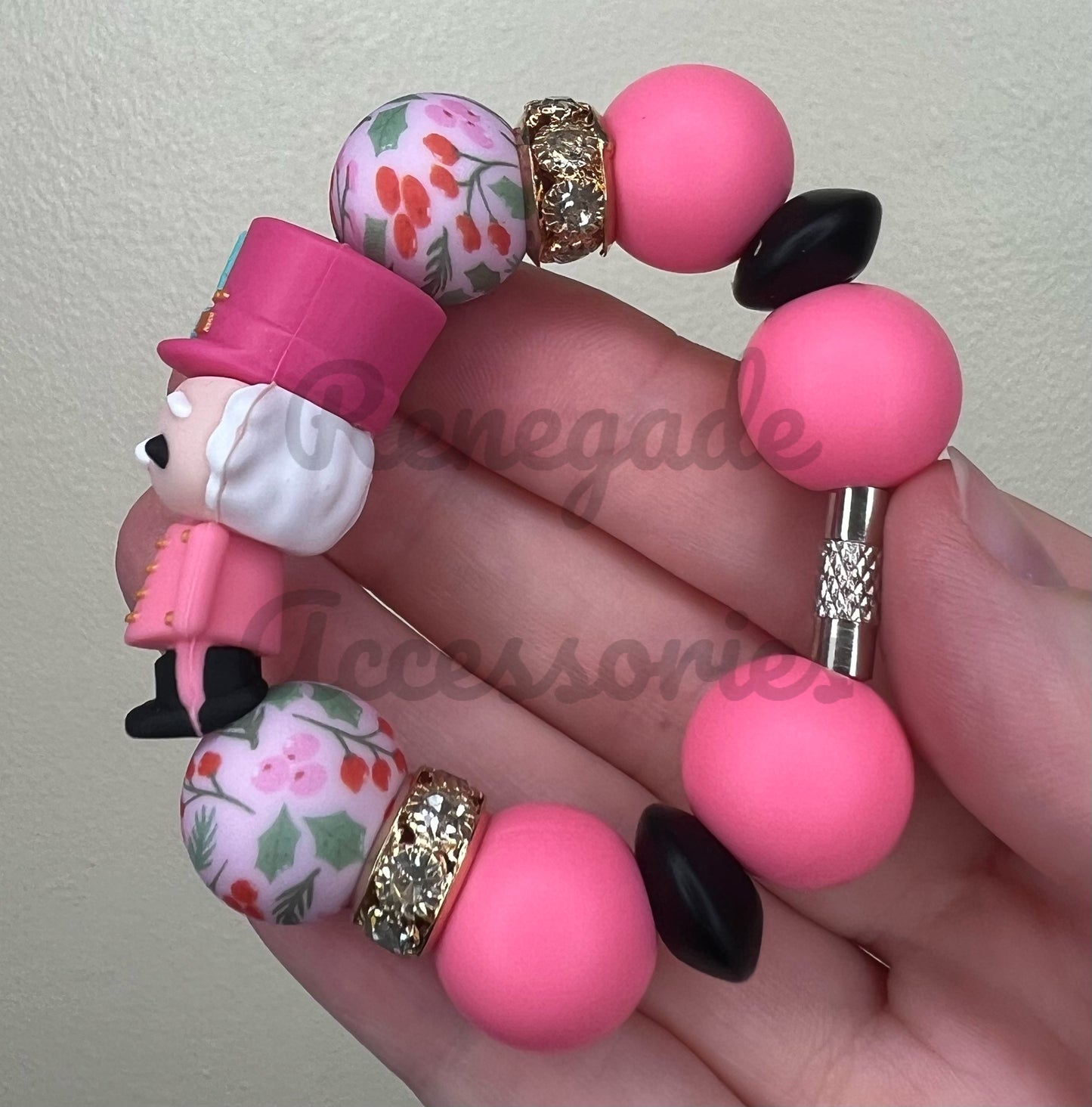 Silicone Charm - Pink Nutcracker