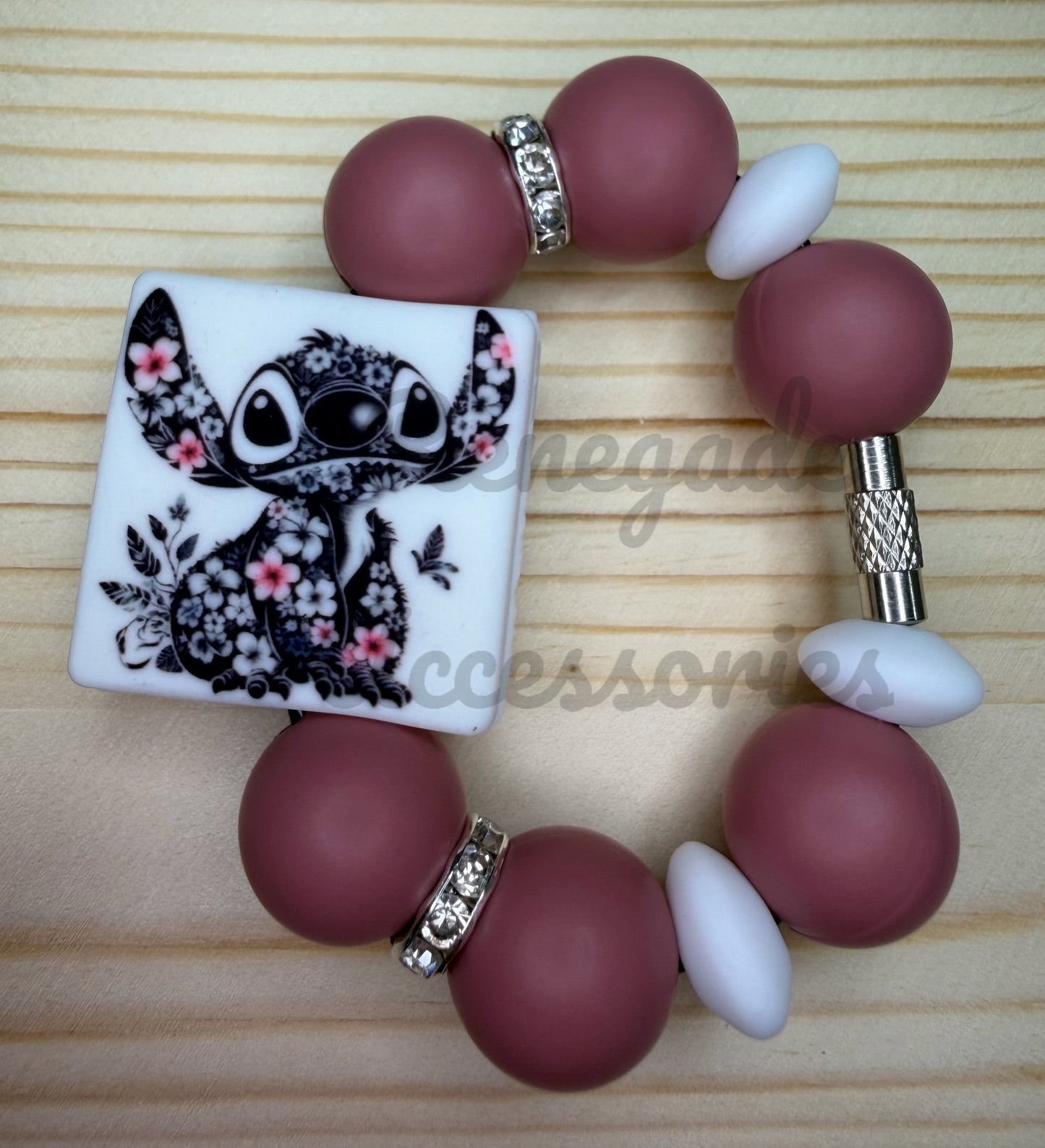 Silicone Charm - Floral Blue Alien - Dream