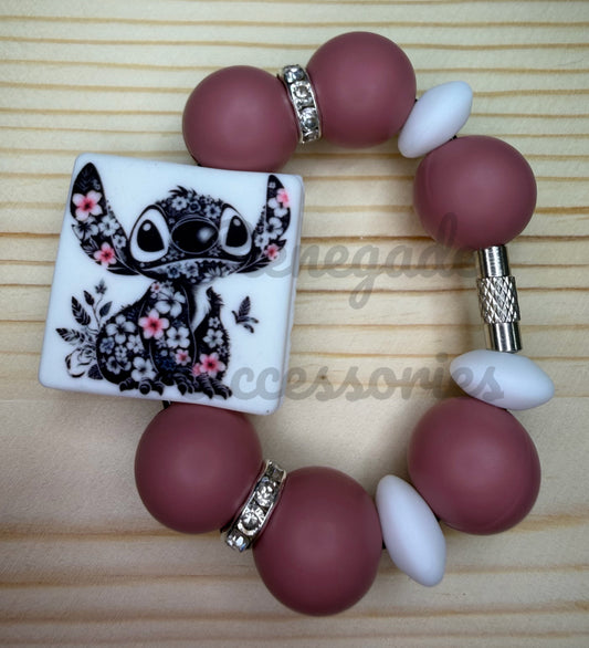 Silicone Charm - Floral Blue Alien - Dream