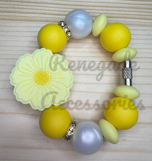Silicone Charm - Yellow Flower - Sunny Sips