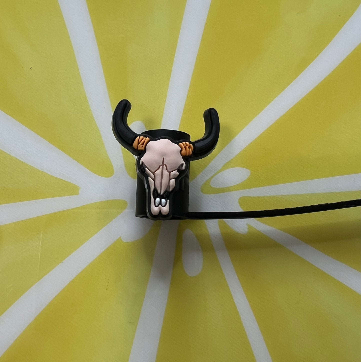 Straw Topper - Skull - Buffalo / Steer