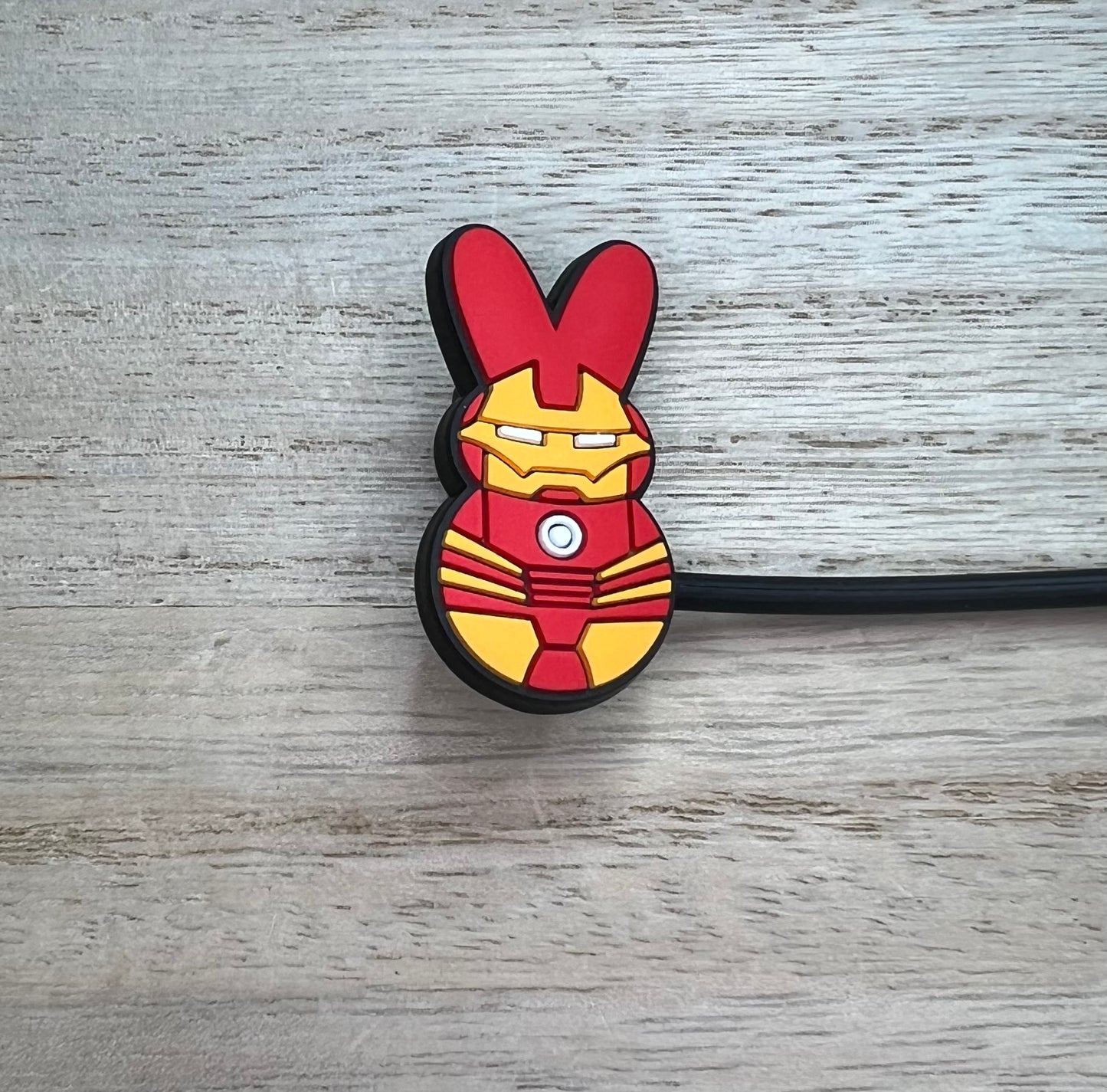 Straw Topper - Superhero Character Peep Bunny