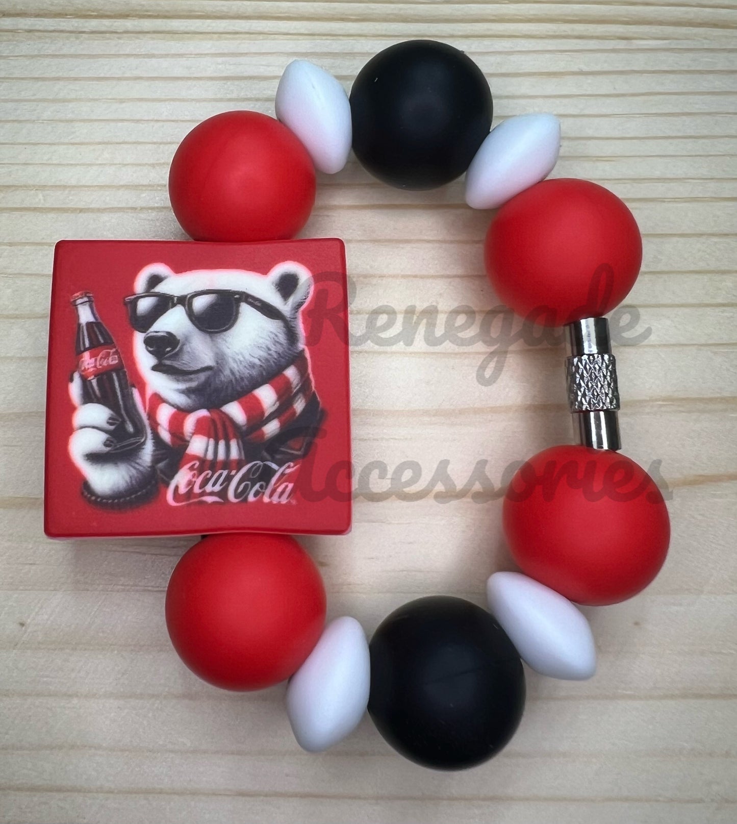 Silicone Charm - Cola/Soda Polar Bear