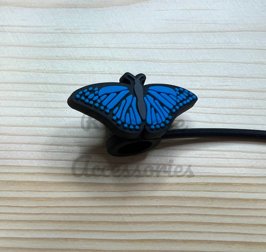 Straw Topper - Blue Butterfly