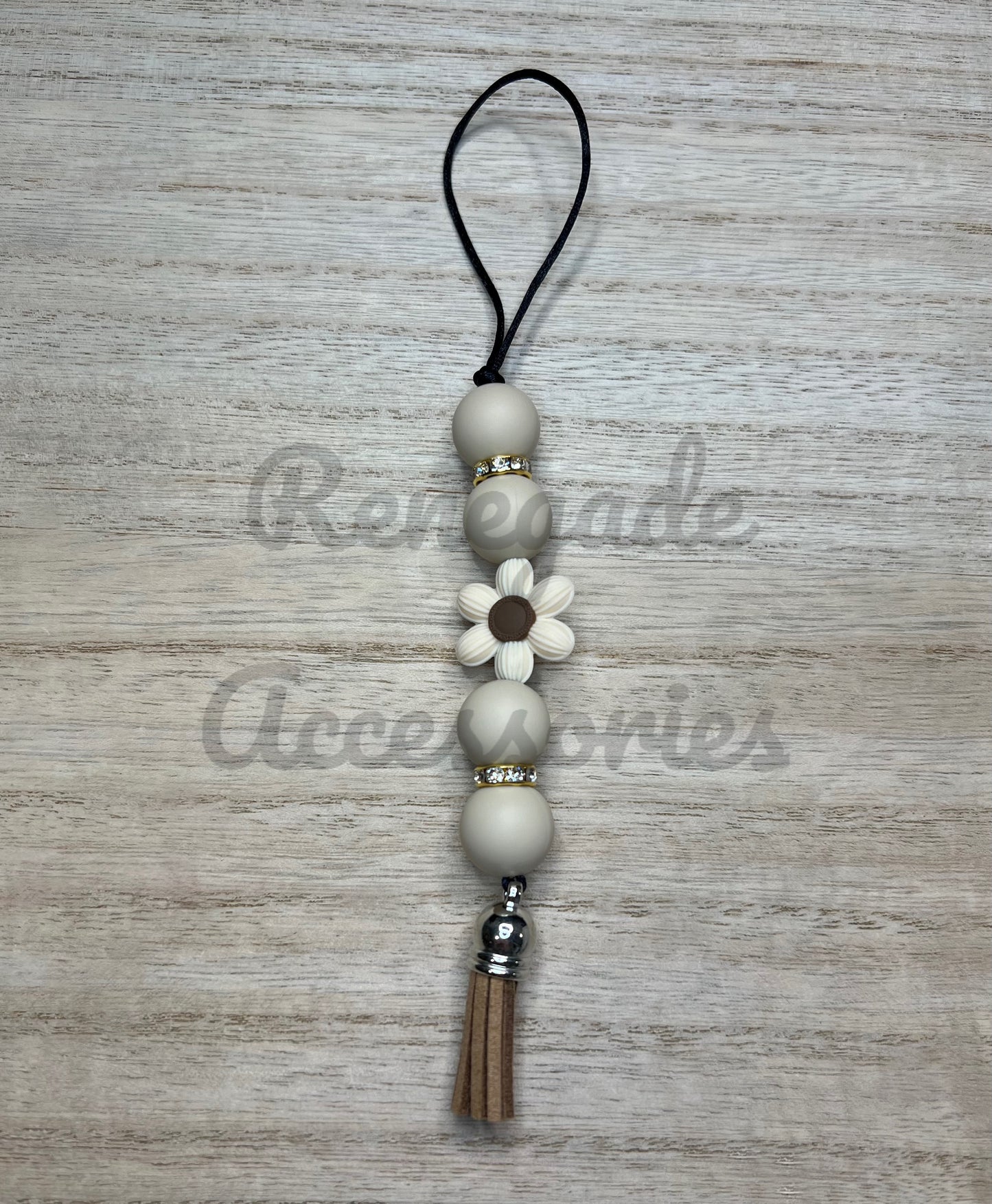 Silicone Charm - Enchanted Charms - Beige Daisy
