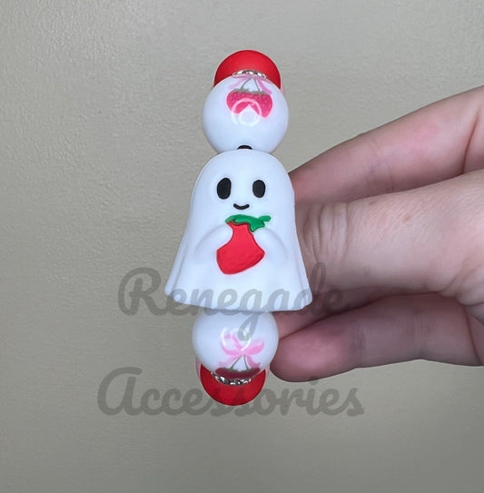 Silicone Charm - Strawberry Ghost