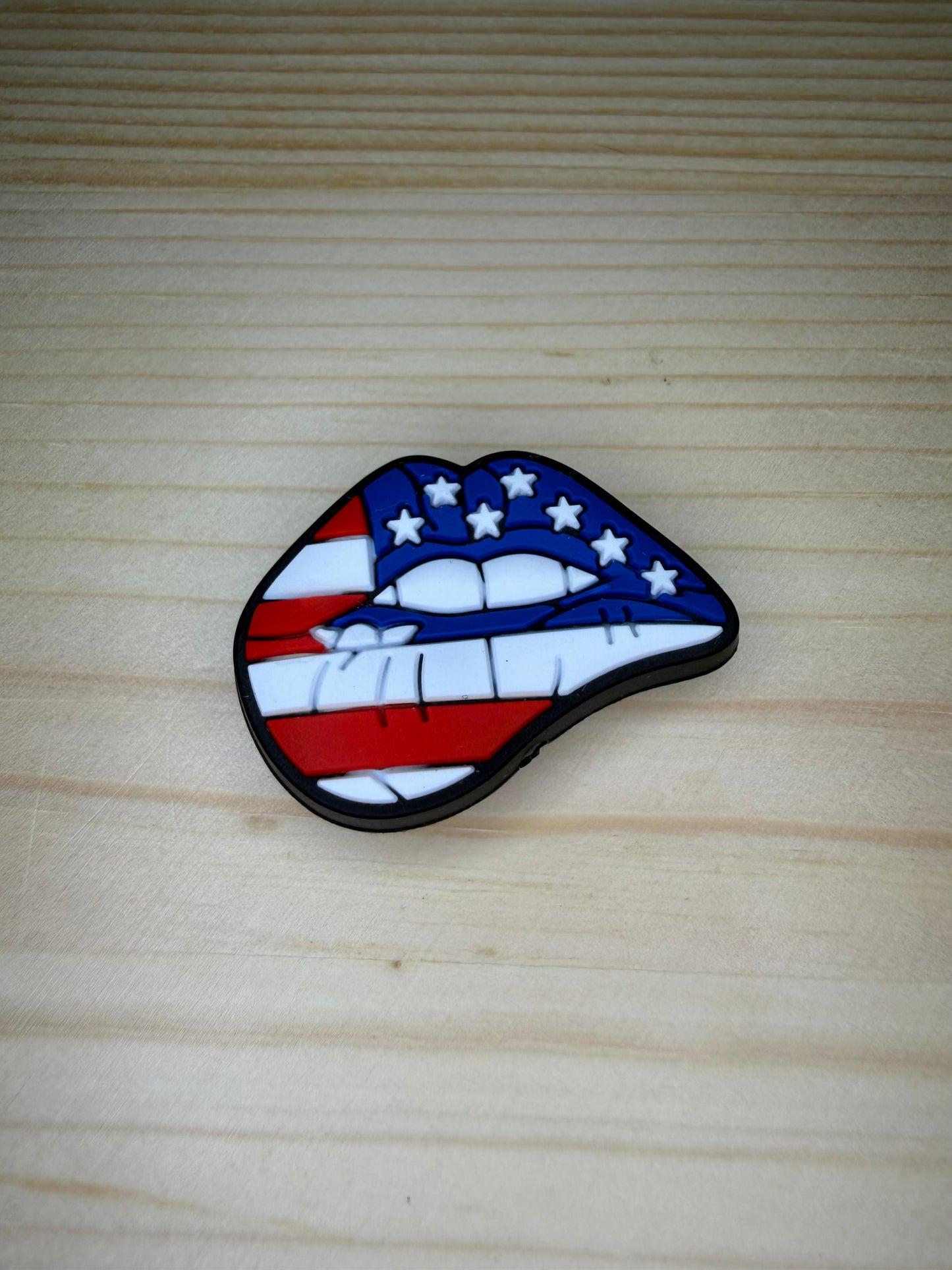 Focal Bead - Fourth Of July Lips