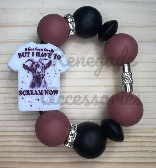 Silicone Charm - I Have To Scream Now - Goat