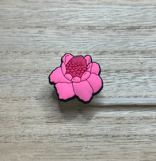 Straw Topper - Pink Flower - LSF