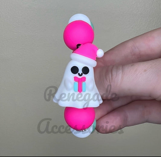 Silicone Charm - Ghost Christmas Box