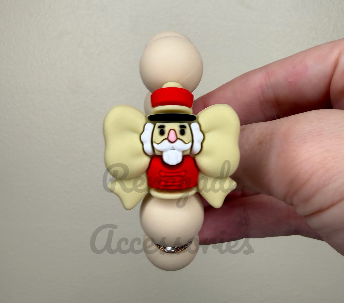 Silicone Charm - Nutcracker Bow