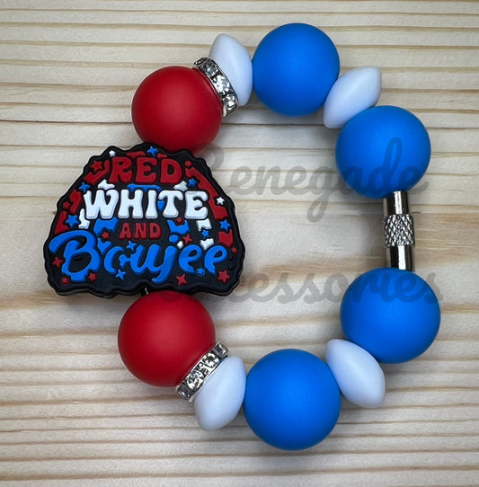 Silicone Charm - Red White And Boujee