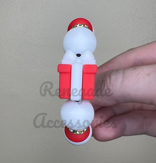 Silicone Charm - Red Gift Box