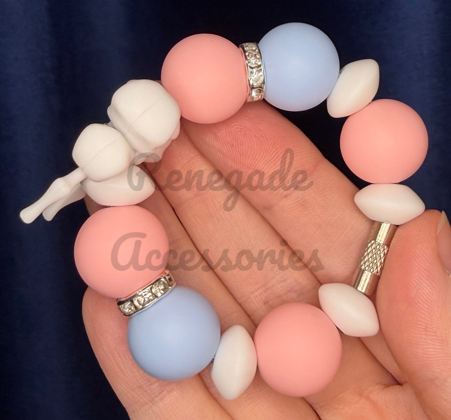 Silicone Charm - Lavender Dreams White Bow