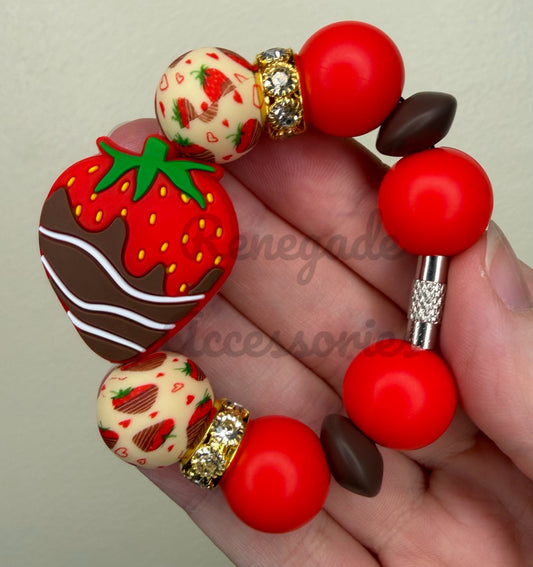 Silicone Charm - Chocolate Strawberry