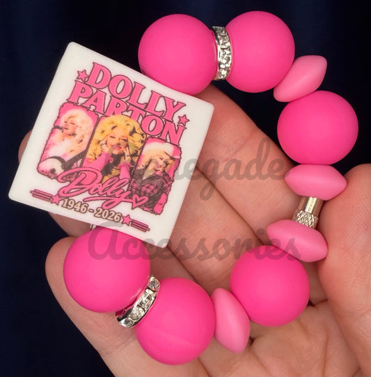 Silicone Charm - Dolly Hot Pink