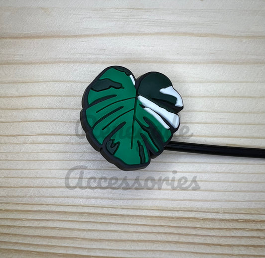 Straw Topper - Monstera