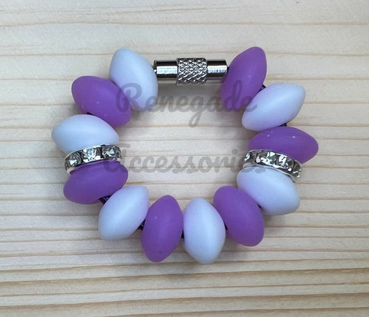 Bubu Lock - Glitter Purple & White