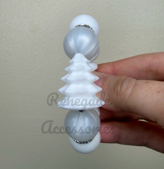 Silicone Charm - White Tree