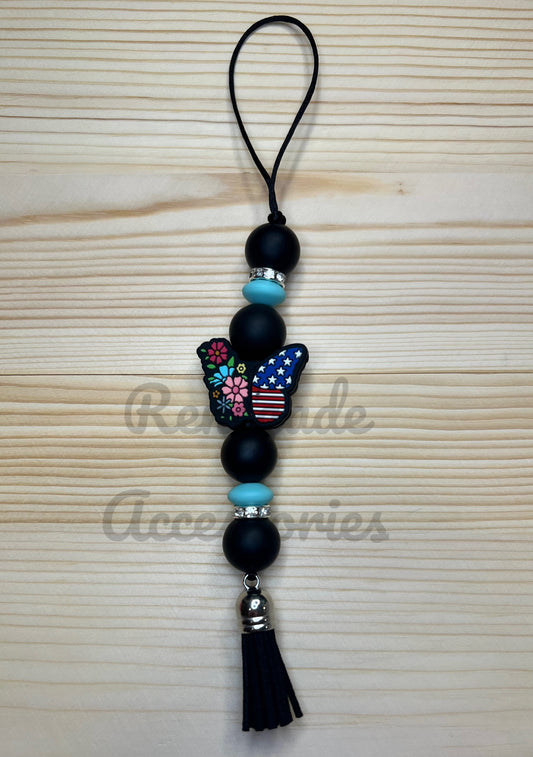 Silicone Charm - Enchanted Charms - American Flag Butterfly