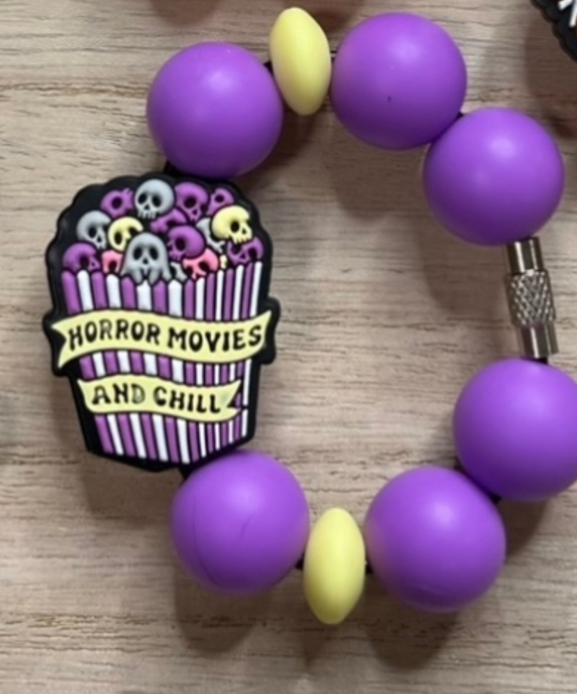 Silicone Charm - Horror Movies And Chill Popcorn- Food