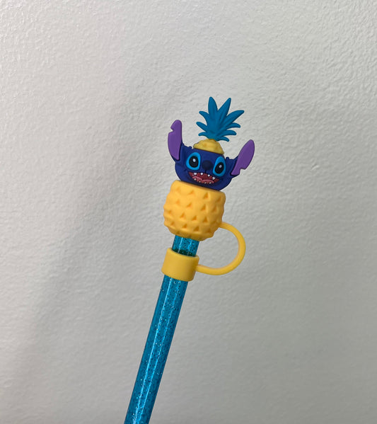 Straw Topper 3D - Alien Blue Guy Pineapple - Character